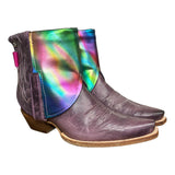 8 Purple & Metallic Leather Canty Boots®