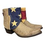 8 Embroidered Tan & American Flag Canty Boots®