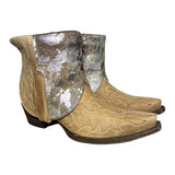 8 Embroidered Tan & Metallic Spotted Hair-on Hide Canty Boots®
