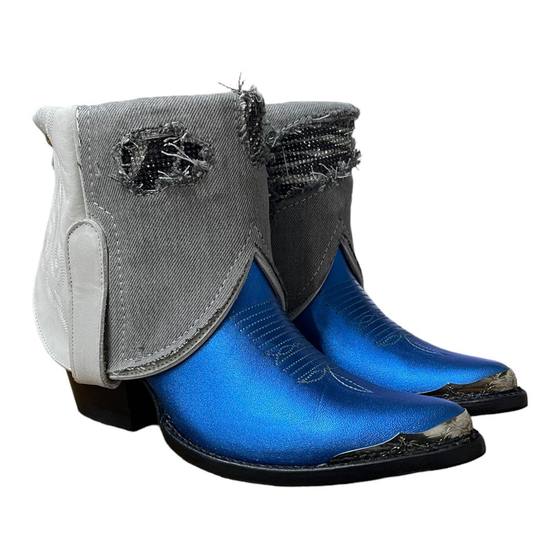 8 Two Toned & Denim Canty Boots®