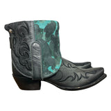 7.5 Embroidered Black & Camo Printed Leather Canty Boots®