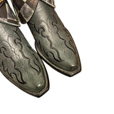 8.5 Embroidered Black & Checkered Leather Canty Boots®