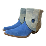 8.5 Two Toned Rough Out & Designer Denim Canty Boots®
