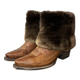 7 Brown & Shorn Beaver Fur Canty Boots®