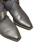 7.5 Black & Layered Leather Canty Boots® with Concho