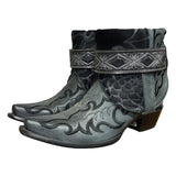 9 Embroidered Black & Hair-on Hide Canty Boots®