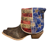 7 Dark Brown & Tooled Americana Canty Boots®