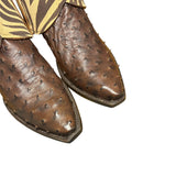 9 Exotic Brown & Zebra Print Canty Boots® with Turquoise Concho