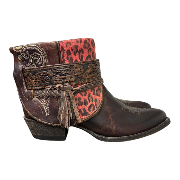10.5 Brown & Pink Leopard Canty Boots®