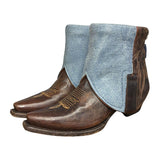 6 Brown & Blue Leather Canty Boots®