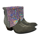 8.5 Two Toned Gray & Purple Metallic Leather Canty Boots®