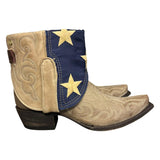8 Embroidered Tan & American Flag Canty Boots®