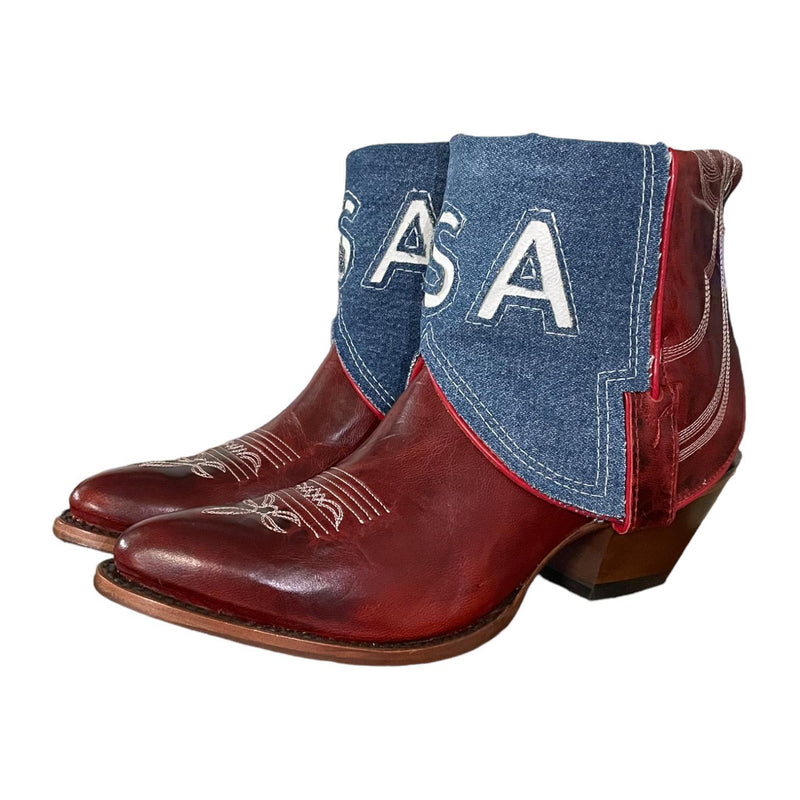 11 Red & Denim Americana Canty Boots® with USA Inlay