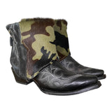 6.5 Embroidered Black & Camo Hair-on Hide Canty Boots®