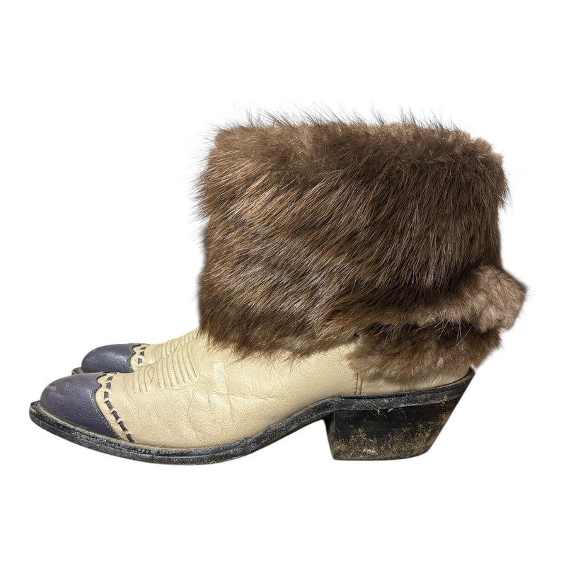 9 Cream & Beaver Fur Canty Boots®