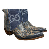 10 Embroidered Blue & Designer Denim Canty Boots®