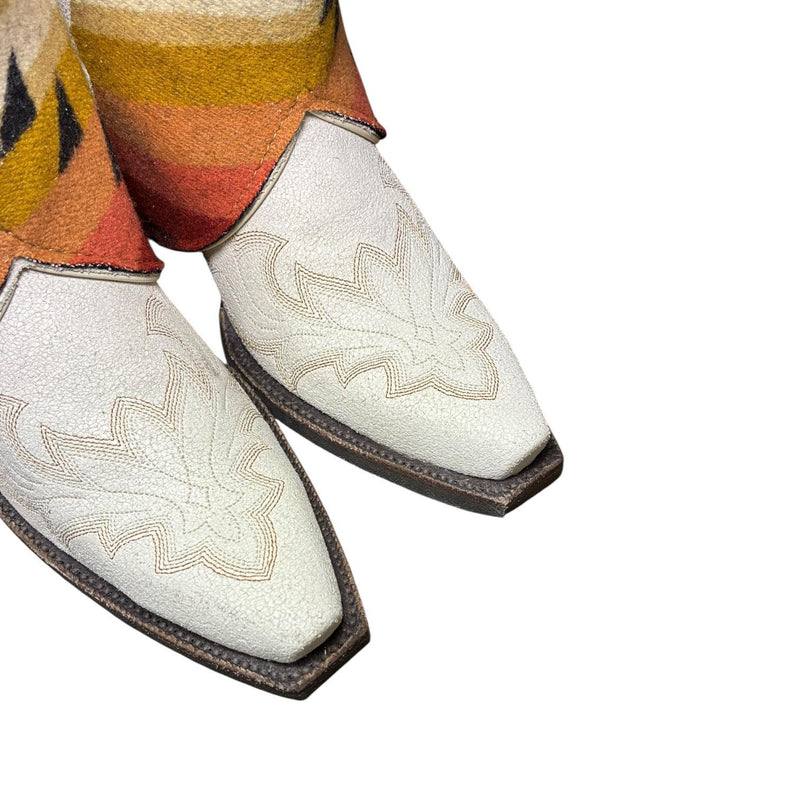 8 Distressed White & Wool Canty Boots®