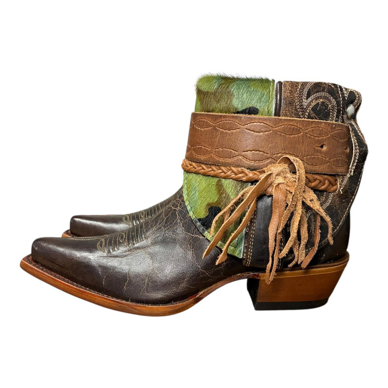 5.5 Brown & Camo Hair-on Hide Canty Boots®