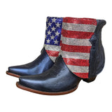 8 Metallic Navy Blue & American Flag Crystals Canty Boots®