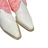 9.5 White & Designer Stacked Heel Canty Boots®