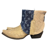 10 Embroidered Tan & Designer Denim Canty Boots®