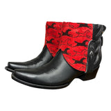 8 Black & Silver Glitter Inlay with Horse Print Canty Boots®