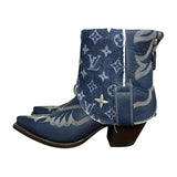 7 Embroidered Blue & Designer Denim Canty Boots®