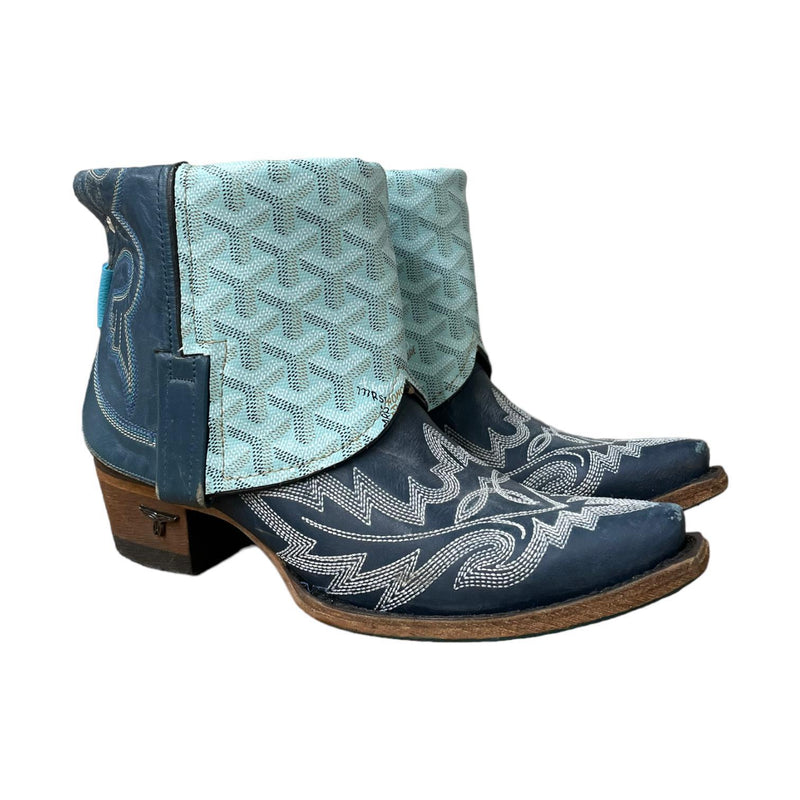 8 Embroidered Blue & Designer Canty Boots®