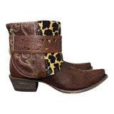 10 Brown & Leopard Hair-on Hide Canty Boots®