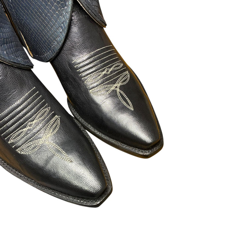 7.5 Black & Metallic Scales Canty Boots®