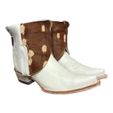 7.5 White & Spotted Hair-on Hide Canty Boots®