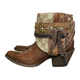 6.5 Embroidered Brown & Designer Canty Boots®