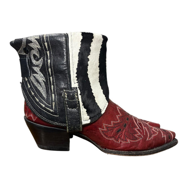 9 Two Toned & Striped Hair-on Hide Canty Boots®