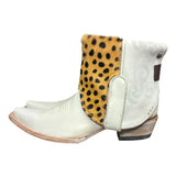 8.5 White & Spotted Hair-on Hide Canty Boots®