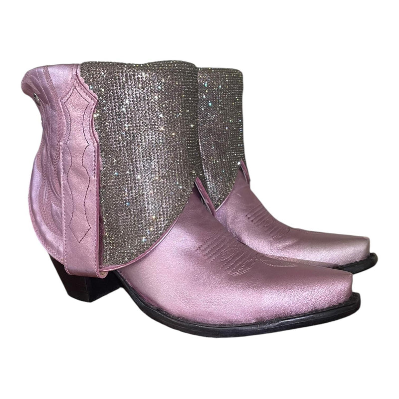 6 Metallic Pink & Crystals Canty Boots®