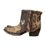 7 Leopard & Marbled Leather Canty Boots® with Heart Inlay