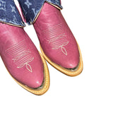 8.5 Embroidered Pink & Designer Denim Canty Boots®