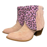 7.5 Pink Rough Out & Leopard Canty Boots®