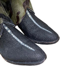 8.5 Black Exotic & Camo Hair-on Hide Canty Boots®