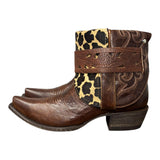 10 Brown & Leopard Hair-on Hide Canty Boots®