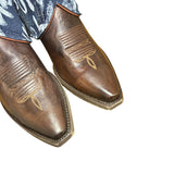 7.5 Dark Brown & Designer Denim Canty Boots®