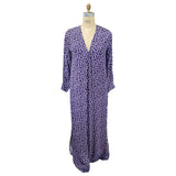 Purple Floral New Abaya Dress