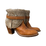 5 Tan & Studded Stacked Heel Canty Boots®