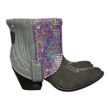 8.5 Two Toned Gray & Purple Metallic Leather Canty Boots®