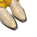 7 Embroidered Tan & Pressed Floral Leather Canty Boots®