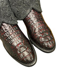 9 Two Toned Exotic & Black Floral Leather Canty Boots®