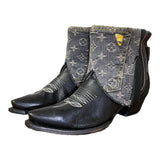 9 Black & Designer Denim Canty Boots® with Bumblebee Jasper Conchos