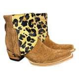 7 Embroidered Rough Out & Leopard Hair-on Hide Canty Boots®