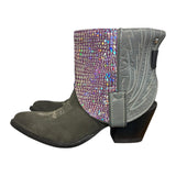 8.5 Two Toned Gray & Purple Metallic Leather Canty Boots®