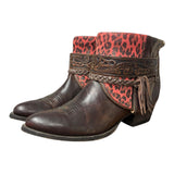 10.5 Brown & Pink Leopard Canty Boots®